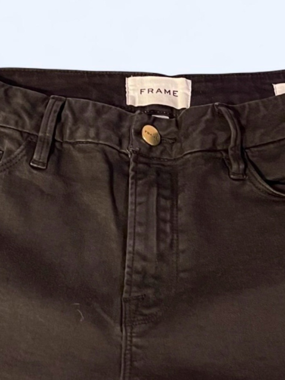 Women's Frame Cropped Black Flared Jeans - Picture 6 of 7